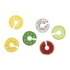 Glasmarkers fruit - set van 6