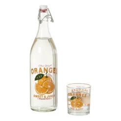 Glas met sinaasappels - transparant/oranje - 460 ml