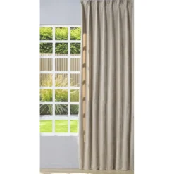 Gordijn chenille - beige - 140x250 cm