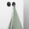 Handdoekhaken - zwart - set van 2