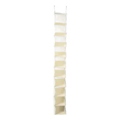 Hang organiser met 10 vakken - wit - 125x15x30 cm