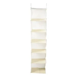 Hang organiser met 6 vakken - wit - 125x30x30 cm