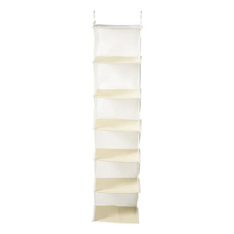 Hang organiser met 6 vakken - wit - 125x30x30 cm