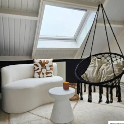 Hangstoel knoet - zwart - ⌀80x100 cm