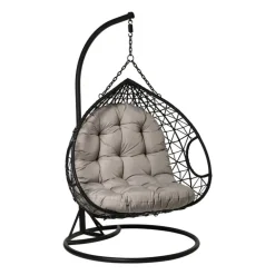 Hangstoel loveseat - zwart/grijs - ø120x200 cm