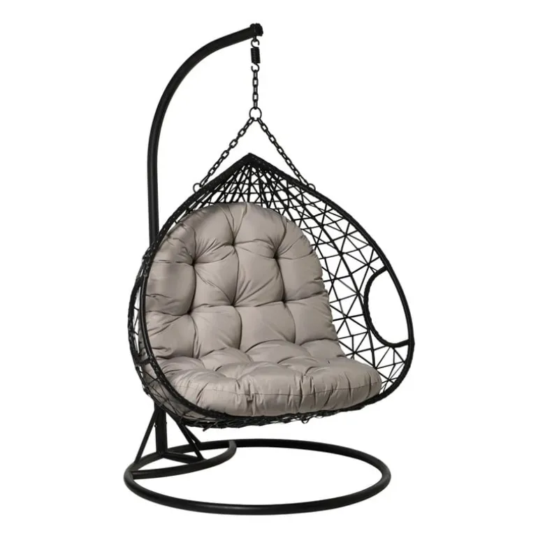 Hangstoel loveseat - zwart/grijs - ø120x200 cm