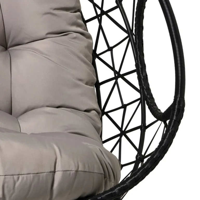 Hangstoel loveseat - zwart/grijs - ø120x200 cm