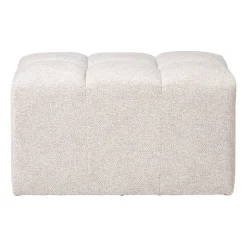 Hocker chenille - beige - 38x66x38 cm