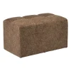 Hocker chenille - bruin - 38x66x38 cm