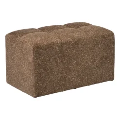 Hocker chenille - bruin - 38x66x38 cm