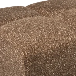 Hocker chenille - bruin - 38x66x38 cm