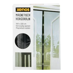 Horgordijn magnetisch - zwart - 100x220 cm