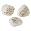 Houder met steen - goud - 14x8x5 cm - Happy at Home by Sanny