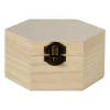 Houten kistje zeshoek - 5x6.5x10 cm
