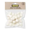 Houten kralen - naturel - 30 stuks