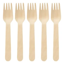 Houten vorken - set van 20