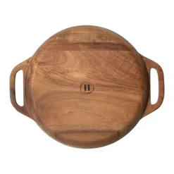 Hugo Kennis borrelplank klein - bruin - ø18 cm
