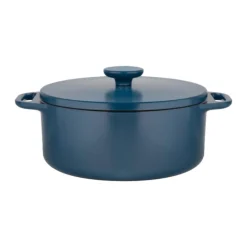 Hugo Kennis braadpan met deksel - gietijzer - blauw/zwart - ø24 cm