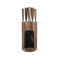 Hugo kennis messenhouder - acaciahout - ø12x24 cm