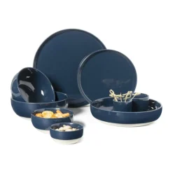 Hugo Kennis schaal - blauw/wit - ø18 cm