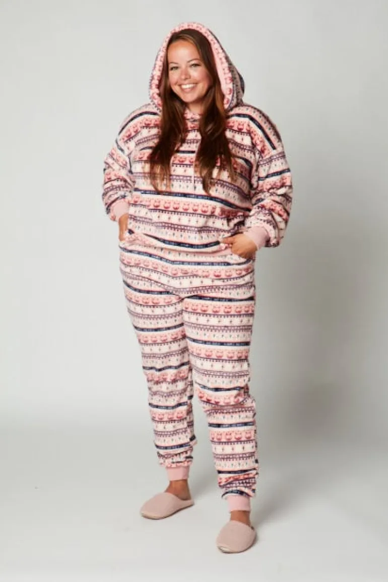 Huispak kerst - roze - maat L/XL