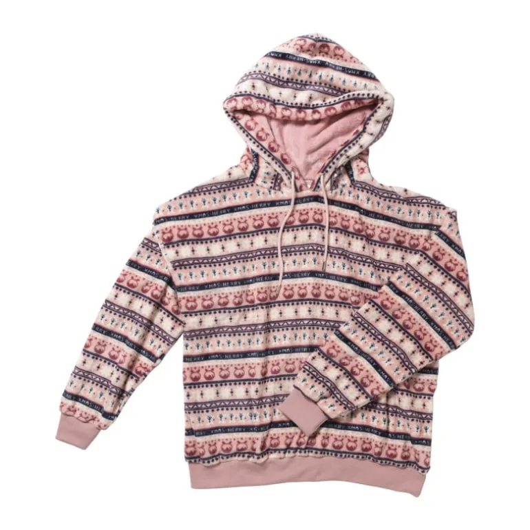 Huispak kerst - roze - maat L/XL