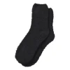 Huissok fluffy - zwart - one size