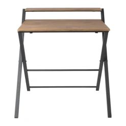 Inklapbaar bureau Leon - bruin/zwart - 84.5x81.5x70 cm