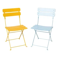 Inklapbare bistrostoel Kos - geel - 84x48x42 cm