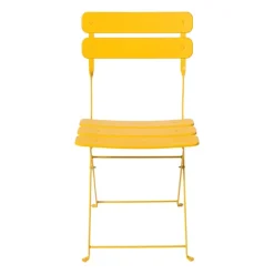 Inklapbare bistrostoel Kos - geel - 84x48x42 cm