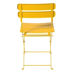 Inklapbare bistrostoel Kos - geel - 84x48x42 cm