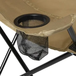 Inklapbare campingstoel - beige - 80x75x50 cm