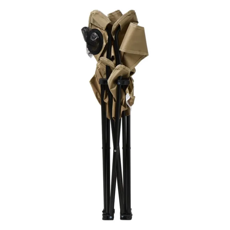 Inklapbare campingstoel - beige - 80x75x50 cm