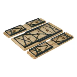 Inklapbare picknickset compact - bruin - set van 3