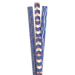 Inpakpapier blauw - diverse varianten - 70x300 cm