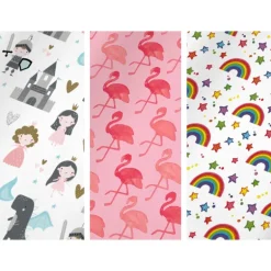 Inpakpapier flamingo/regenboog - diverse varianten - 70x200 cm