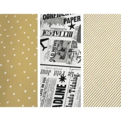 Inpakpapier kraft met print - diverse varianten - 70x200 cm