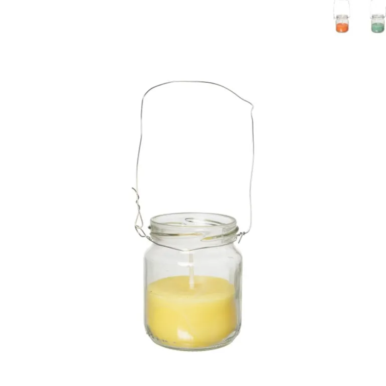 Kaars glas klein - diverse varianten - 6.8x8.7 cm