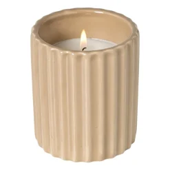 Kaars in potje - beige - ø7.8x9 cm