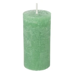 Kaars rustiek - appel groen - ø5x10 cm