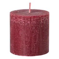 Kaars rustiek - bordeauxrood - ø10x10 cm