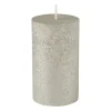 Kaars rustiek - champagne - 7x12 cm