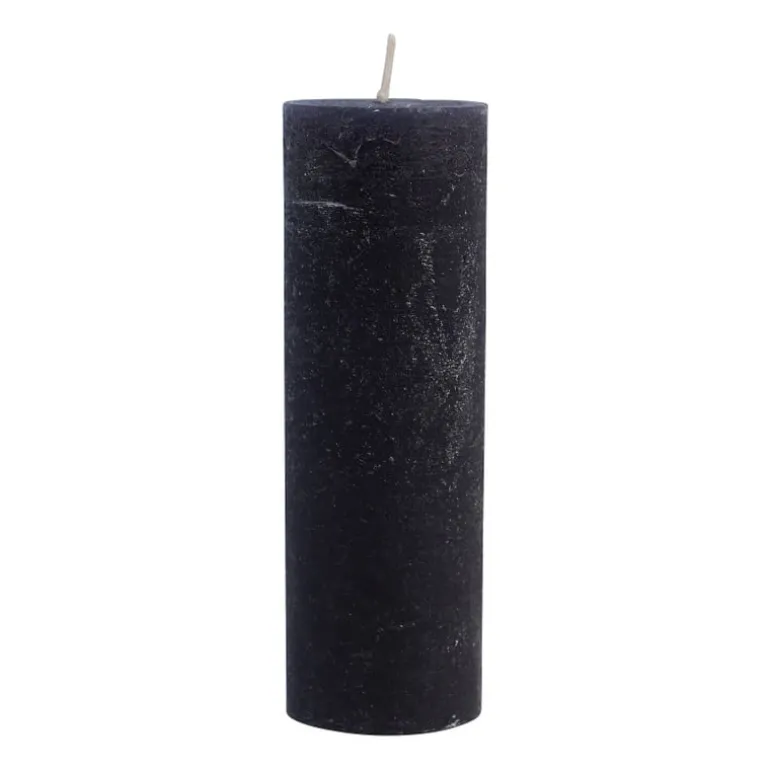 Kaars rustiek - donkergrijs - ⌀5x15 cm