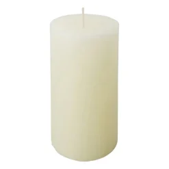 Kaars rustiek - ivoor - 5x10 cm