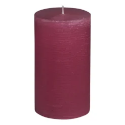 Kaars rustiek - rood - 7x12 cm