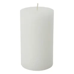 Kaars rustiek - wit - 7x12 cm