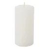 Kaars rustiek - wit - 5x10 cm
