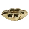 Kandelaar bloem - goudkleurig - ø8.5x3 cm
