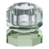 Kandelaar kristal 2-laags - blauw/groen - 4x4x4 cm