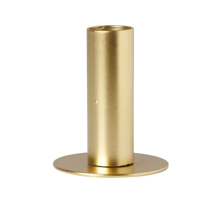 Kandelaar middel - goud - ø6x7 cm